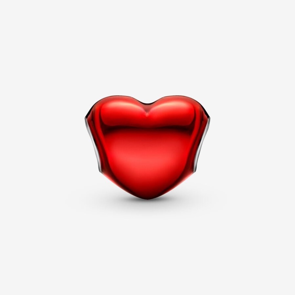 Great condition Pandora Metallic Red Heart Charm originally $50